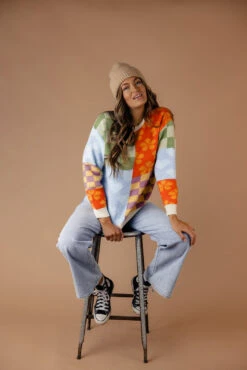 Crowded Room Patchwork Sweater -Arla Fashion 028A2702