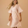 Falling For You Eyelet Dress In Blush 1 Falling For You Eyelet Dress In Blush -Arla Fashion 7W4A0387 fb46a736 6f4a 4edd 8743 74672c114688