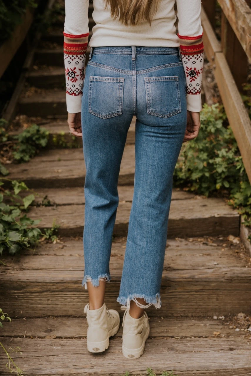 Free People Maggie Mid-Rise Straight Jeans 7 Free People Maggie Mid-Rise Straight Jeans - Image 5