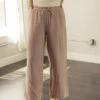 Michelle Low Rise Gauze Pants -Arla Fashion 7W4A1347