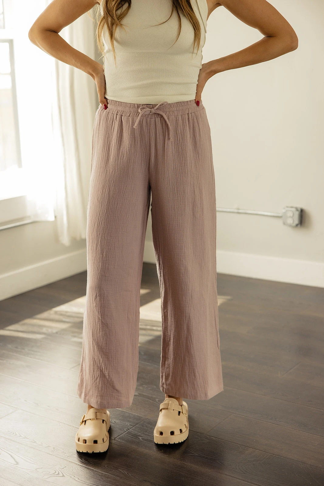 Michelle Low Rise Gauze Pants 3 Michelle Low Rise Gauze Pants