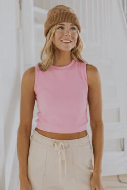 Willow Textured Cropped Tank -Arla Fashion 7W4A1408