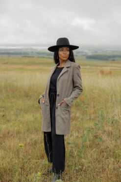 Be Cool Midnight Train Houndstooth Coat -Arla Fashion 7W4A2966