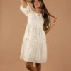 You Are The World Puff Sleeve Dress -Arla Fashion 7W4A4142