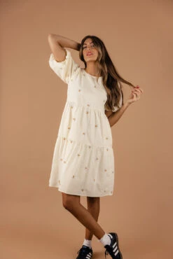 You Are The World Puff Sleeve Dress