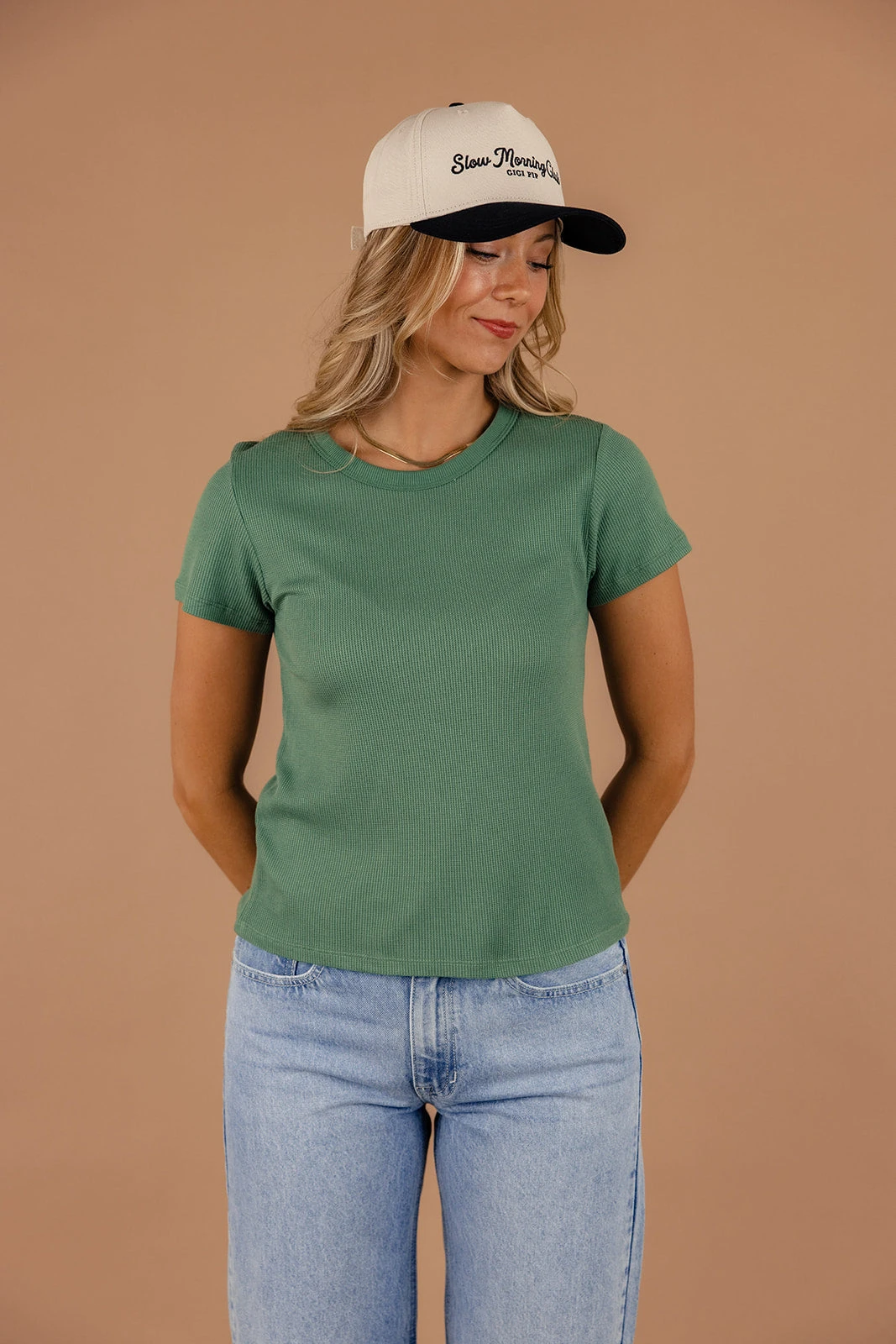 Ash Waffle Knit Tee 6 Ash Waffle Knit Tee - Image 4