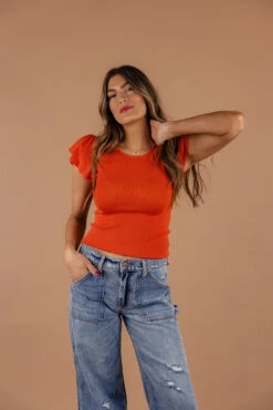 Unconditionally Ruffle Sleeve Top -Arla Fashion 7W4A4252