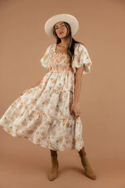 Charlotte Rose Smocked Midi -Arla Fashion 7W4A4330