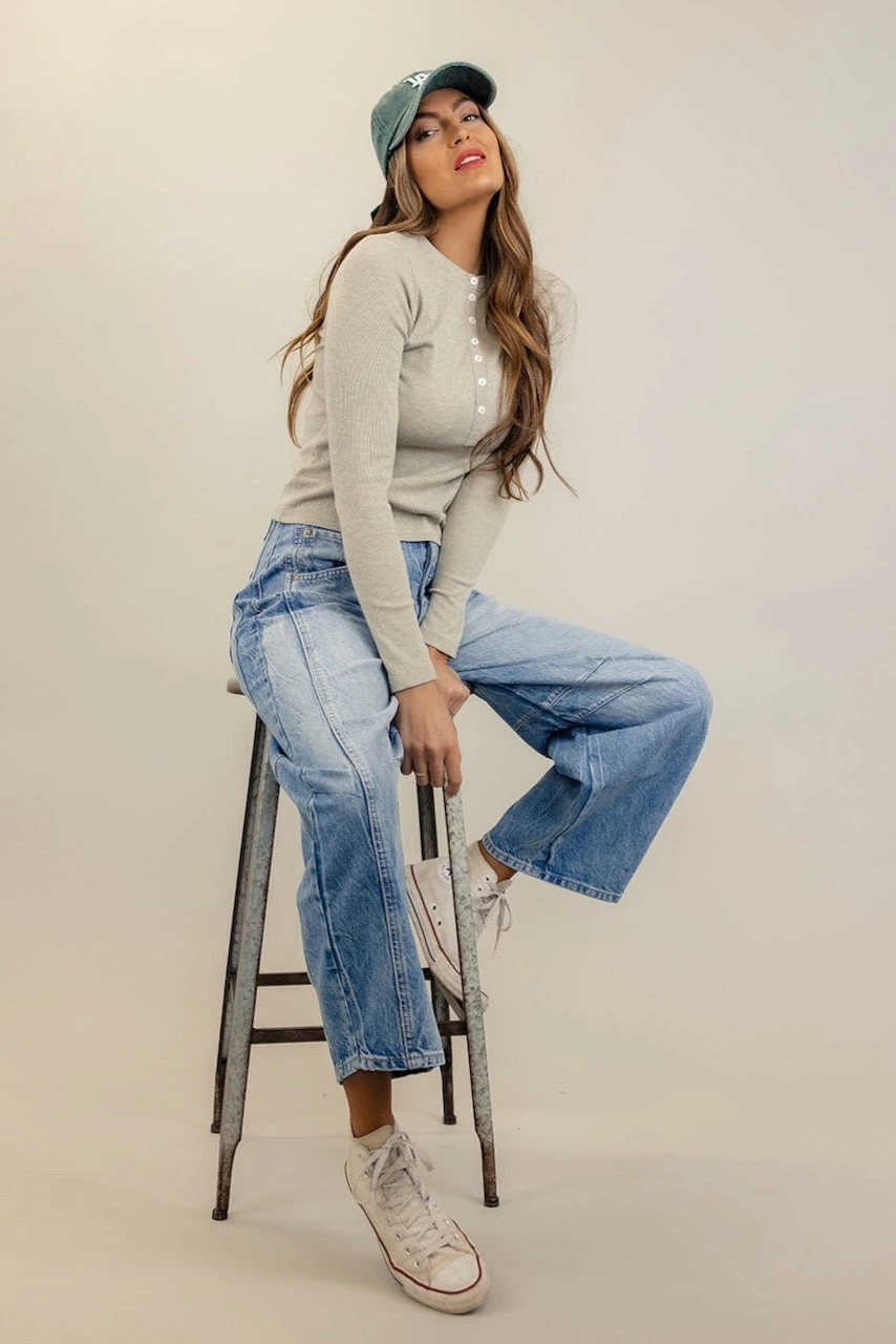 The Marjorie Long Sleeve Button Top 2 The Marjorie Long Sleeve Button Top