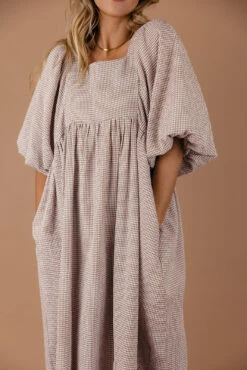 Read Your Mind Gingham Puff Sleeve Dress -Arla Fashion 7W4A6472