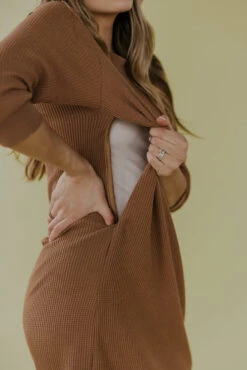 Wynonna Waffle Knit MOM Dress -Arla Fashion 7W4A6477 5bfd18be 88cb 45dd 8344 38bc40869f0f