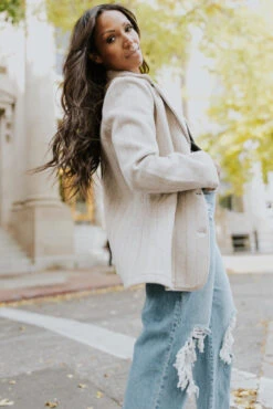 SALT Roxboro Pinstripe Classic Blazer -Arla Fashion 7W4A8699