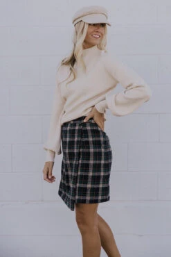Face The Music Plaid Mini Skirt