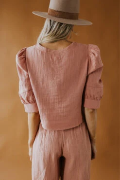 SALT Nadaline Textured Linen Set -Arla Fashion 7W4A9392