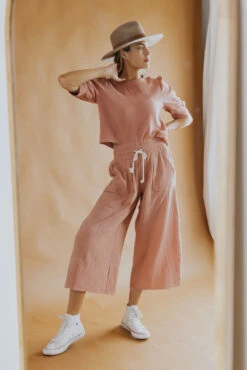 SALT Nadaline Textured Linen Set -Arla Fashion 7W4A9409