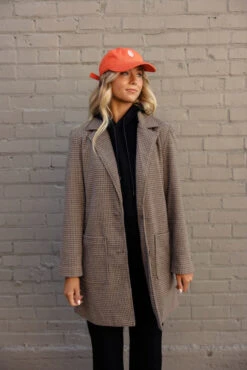 Be Cool Midnight Train Houndstooth Coat -Arla Fashion 7W4A9803