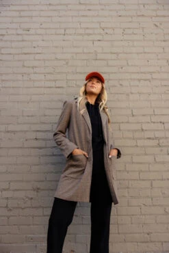 Be Cool Midnight Train Houndstooth Coat -Arla Fashion 7W4A9839