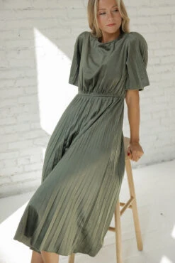 Genevieve Pleated Velvet Dress -Arla Fashion 7W4A9988